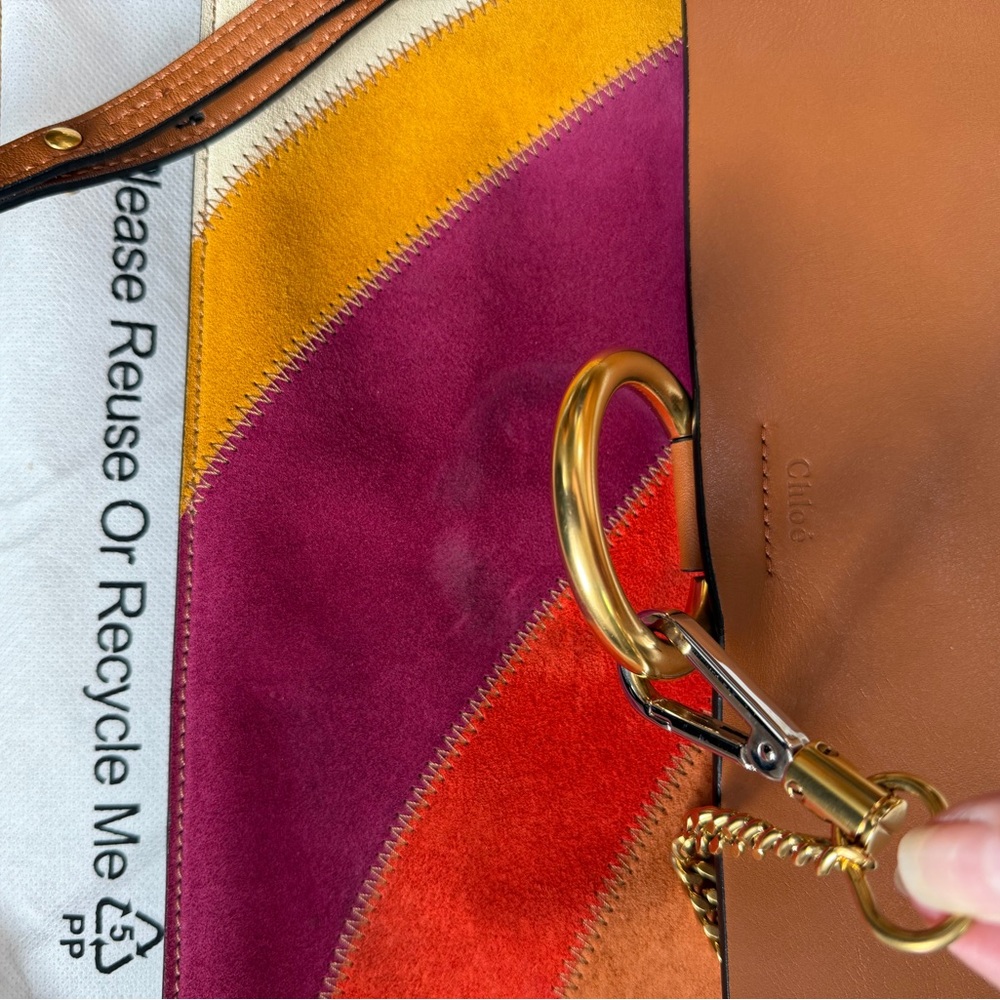 Chloe Multicolor Striped Patchwork Leather & Sued… - image 7